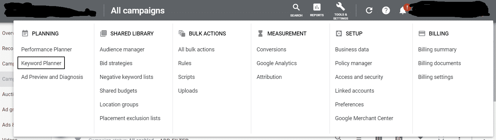 keyword planner คืออะไร ก่อนเริ่มใช้งาน