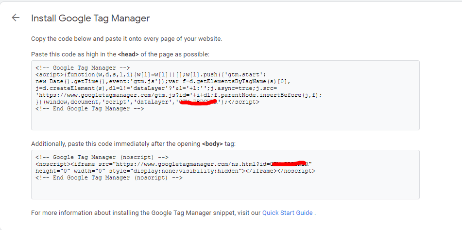 ติดตั้ง google tag manager java script